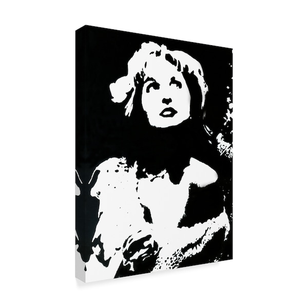 Audrey 'Black And White Portrait' Canvas Art,18x24